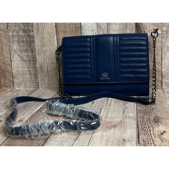 Piper Noble Blue Isla Display Window Chain‎ Crossbody Handbag Inclusive Wallet - Picture 1 of 9